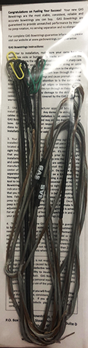 Picture of Gas Bowstrings 87157 Hoyt Carbon Element RKT No.3 Cam Premium String Set&#44; Tan & Silver
