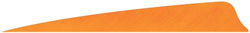 Gateway Feather 76616 4 in. Shield Cut Right Wing Feathers, Flo Orange - Pack of 100