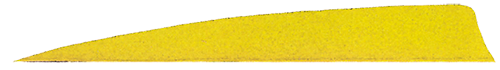 Gateway Feather 12508 5 in. Shield Cut Right Wing Feathers, Neon Yellow - Pack of 50