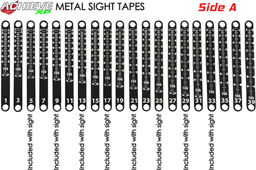 1201253 Black & White Axcel Achieve XP Metal Sight Tape, Scale No.39 & 40