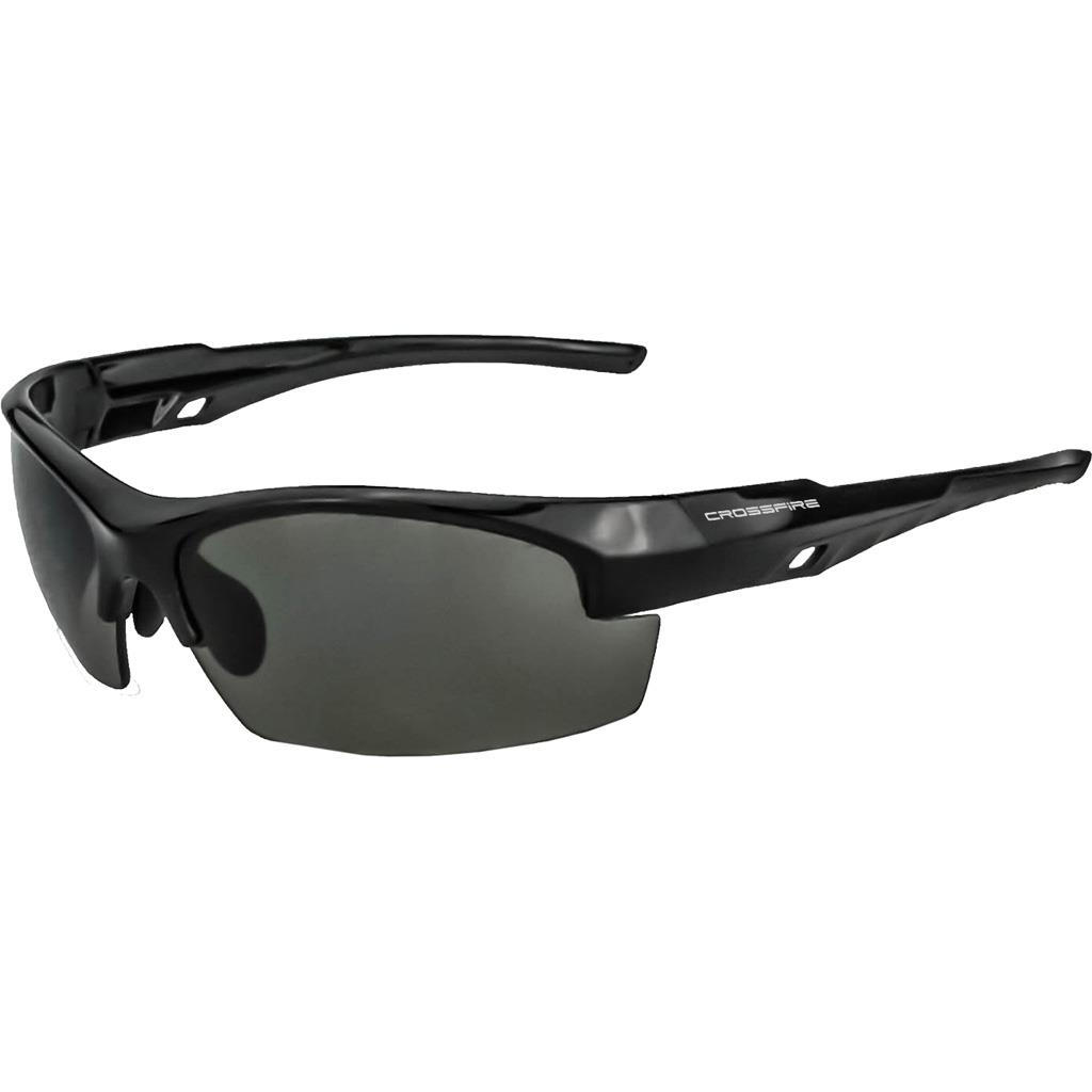 1002454 Crossfire Fire Streak Premium Shooting Glasses with Black & Smoke Mirror