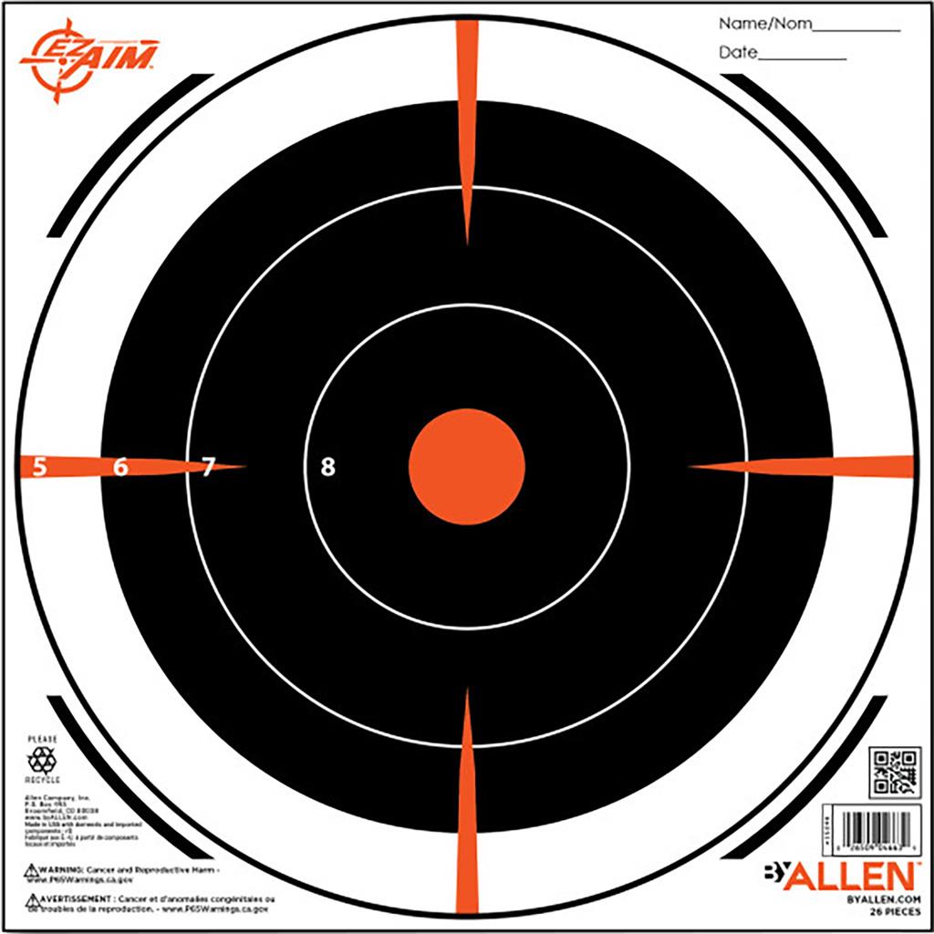Picture of Allen 1403236 8 in. Bullseye Paper Target&#44; Pack of 26