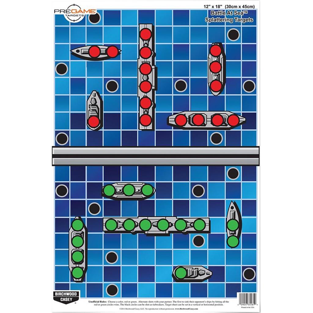 Picture of Birchwood Casey 1403814 12 x 18 in. Pregame Splat Battle at Sea Target&#44; Pack of 8