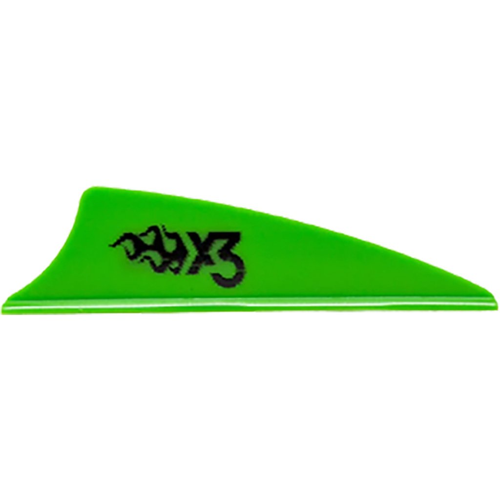 1402954 2.25 in. Neon Green X3 Vane, Pack of 100