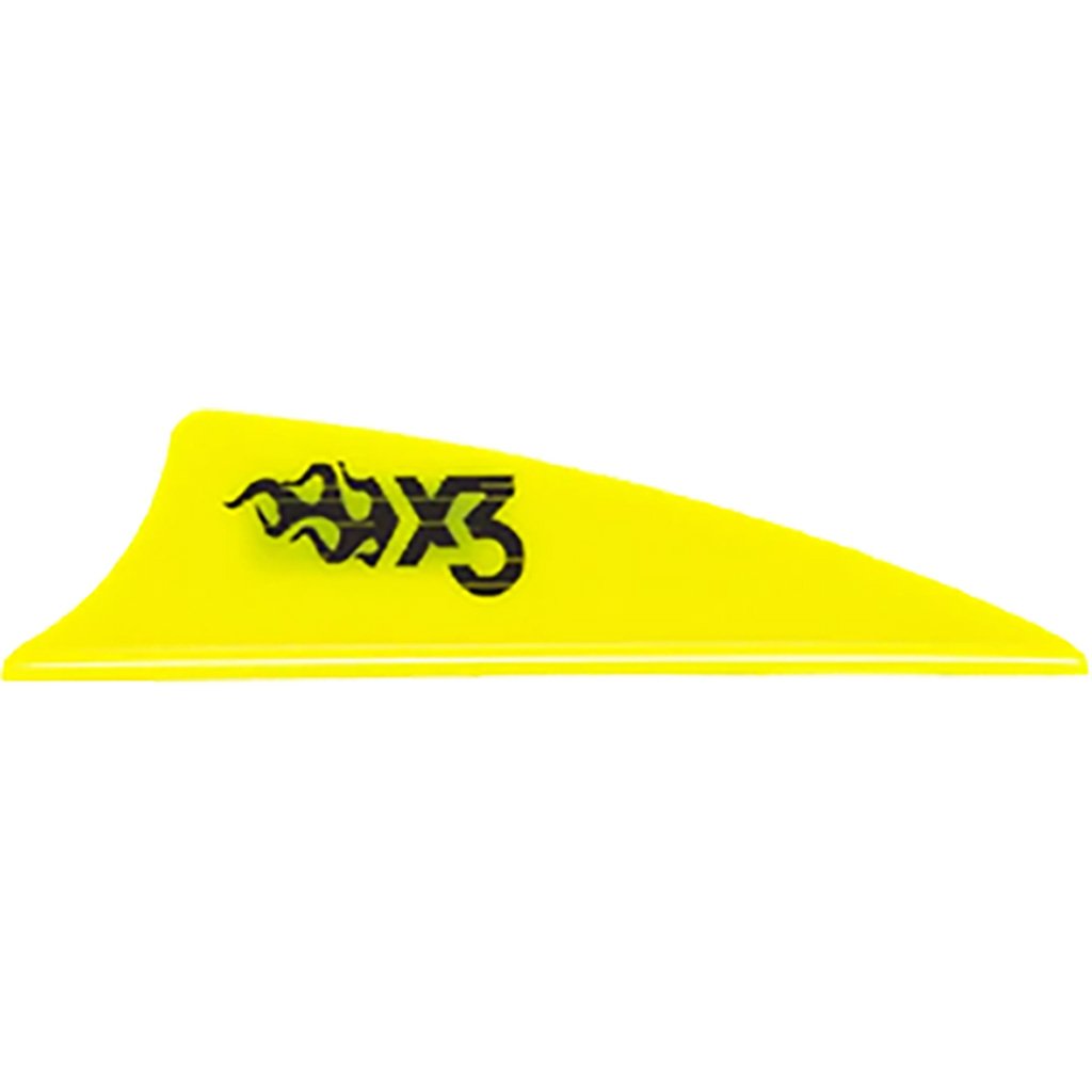 1402957 2.25 in. Neon Yellow X3 Vane, Pack of 100
