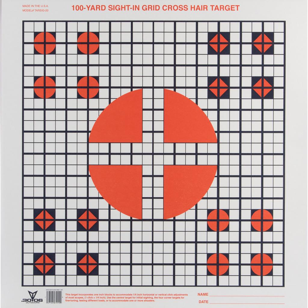 Sight in Grid Target, Pack of 20
