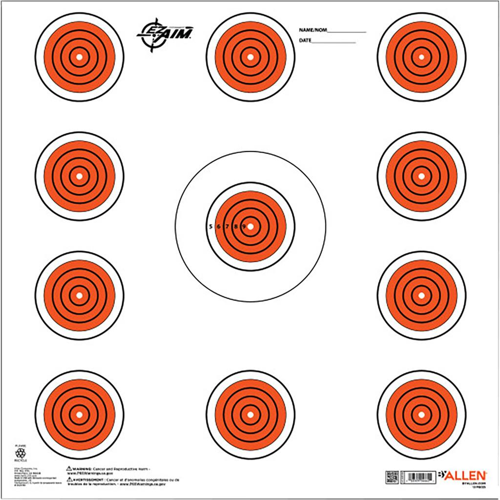 Picture of Allen 1403235 12 x 12 in. EzAim 11 Spot Indoor Paper Target&#44; Pack of 13