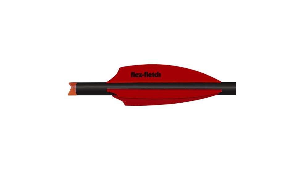 1203455 3 in. Silent Knight Vanes, Red - Pack of 36