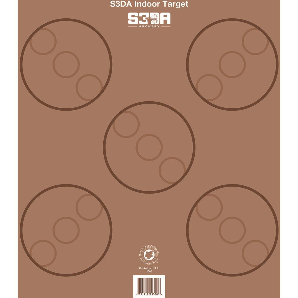 1404808 Maple Leaf S3DA 3D Face Target, Brown ASA - Pack of 25