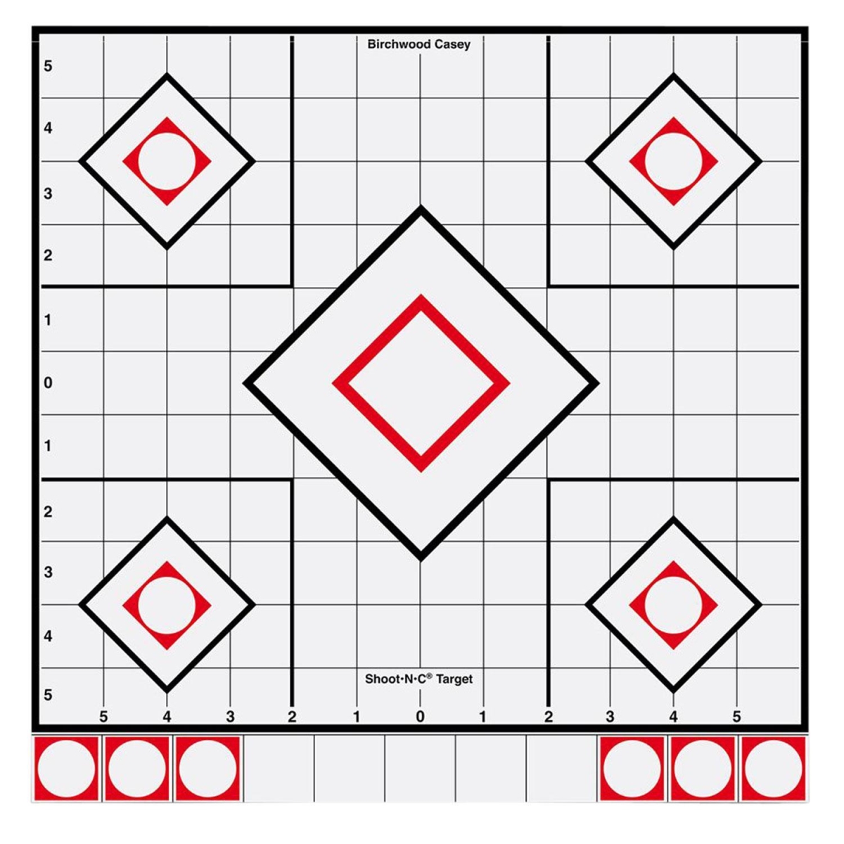 1206754 8 in. Black & White Sight-In Shoot-N-C Target - Pack of 5