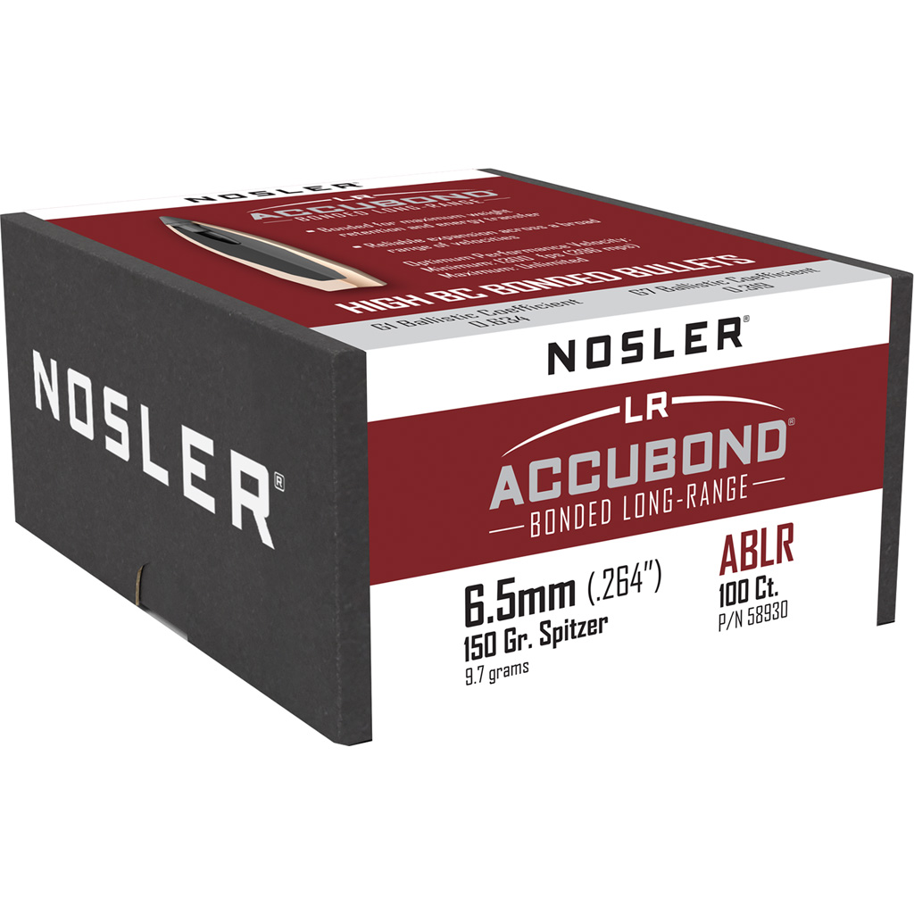 1206417 6.5 mm 150 Grain AccuBond L-R Bullets Spitzer Point - Pack of 100