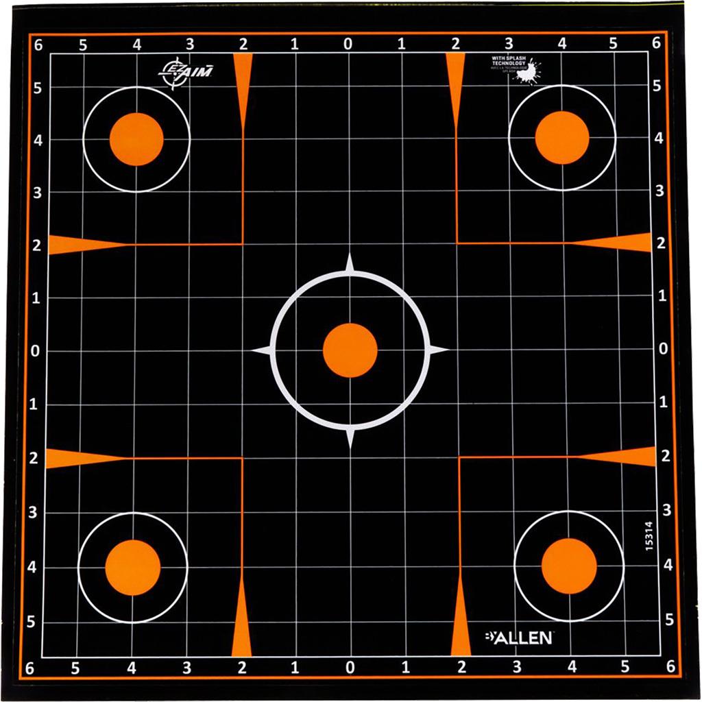 1205875 12 x 12 in. EzAim Splash Sight-In Grid Adhesive Targets, Pack of 5