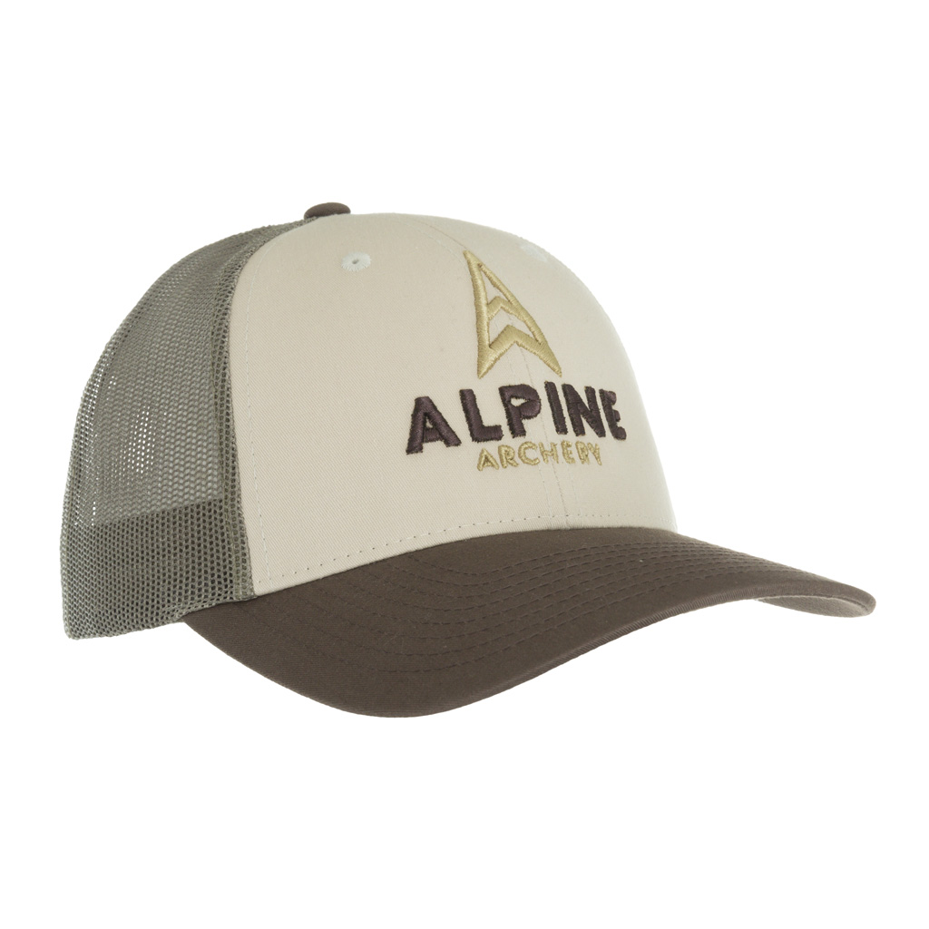Picture of Alpine 1601258 Low Pro Trucker Cap&#44; Brown & Tan - One Size