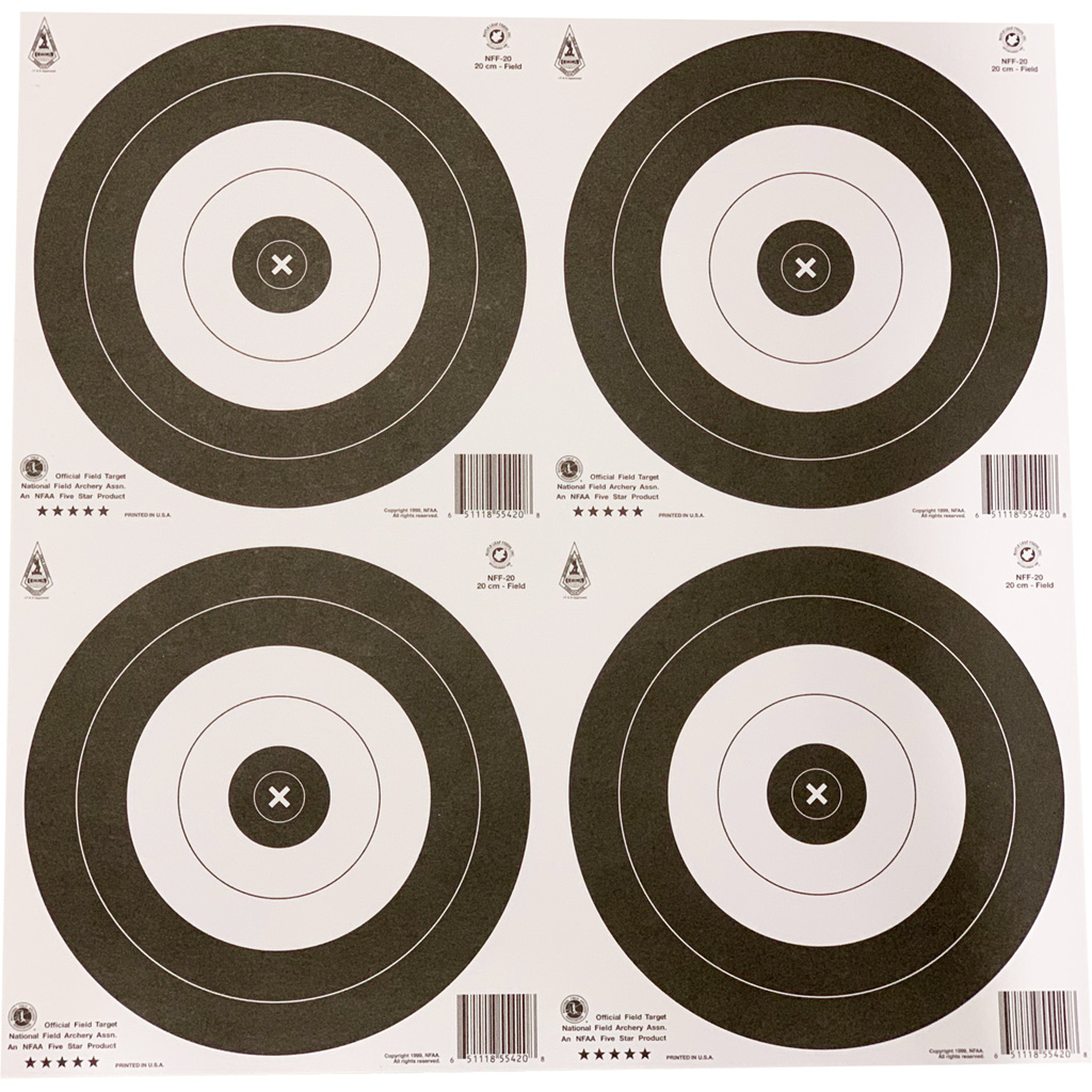 63175 20 cm Field Face Target, Black & White