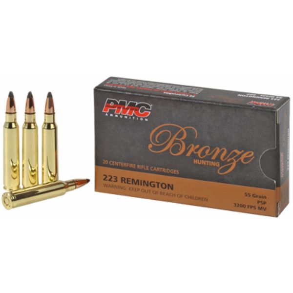 Picture of PMC 1203624 55Gr SP 20Rnd 223SP Ammunition 223SP Bronze CF Rifle Bullets