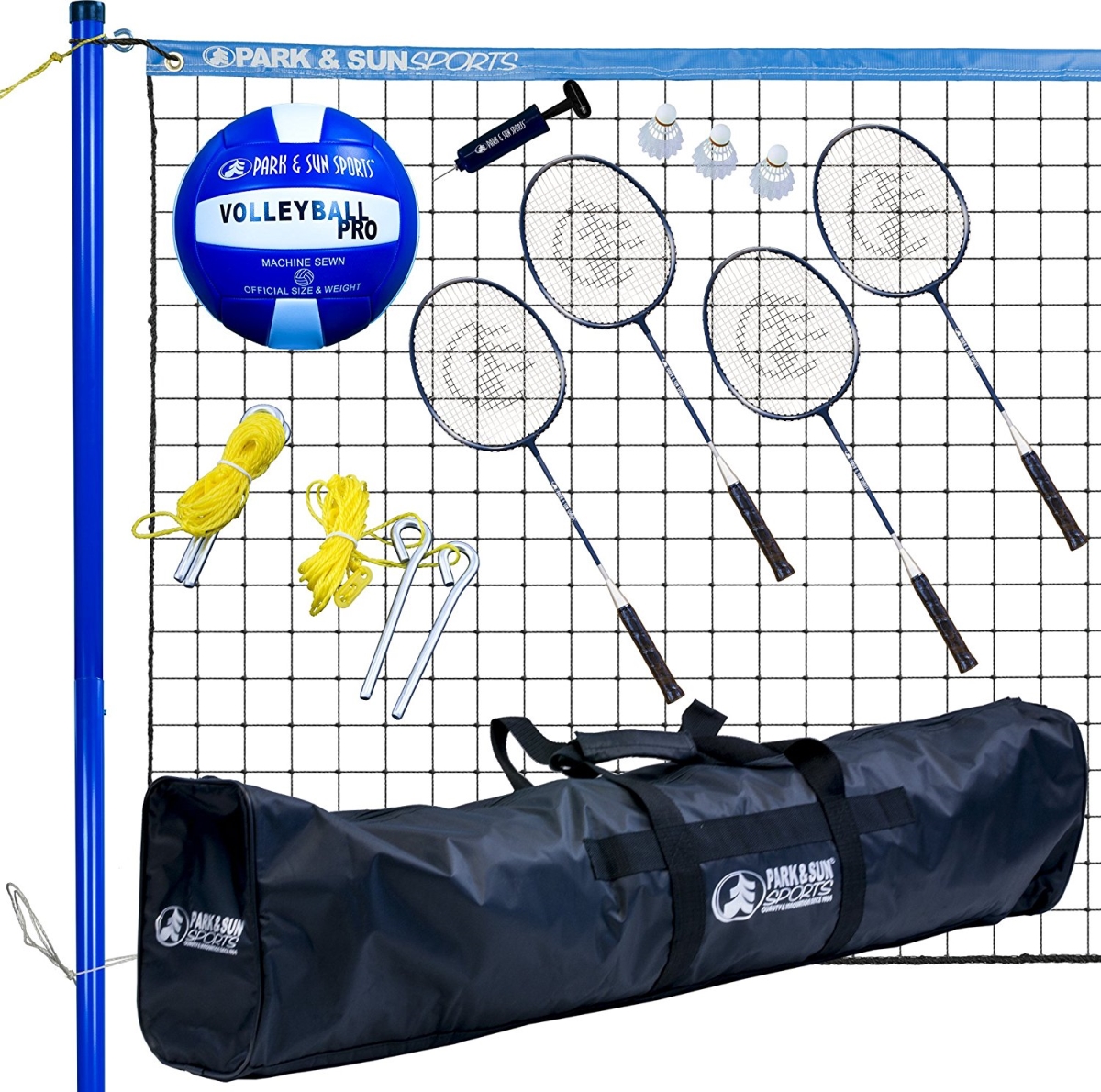 Picture of Park & Sun Sports V-Sport II 1 x 0.25 in. Volley Sport Badminton with Volleyball Combo Set