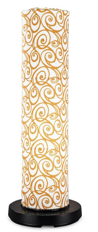 Patio Living Concepts 73850 PatioGlo Orange Swirl Fabric Cover LED Floor Lamp, Bright White