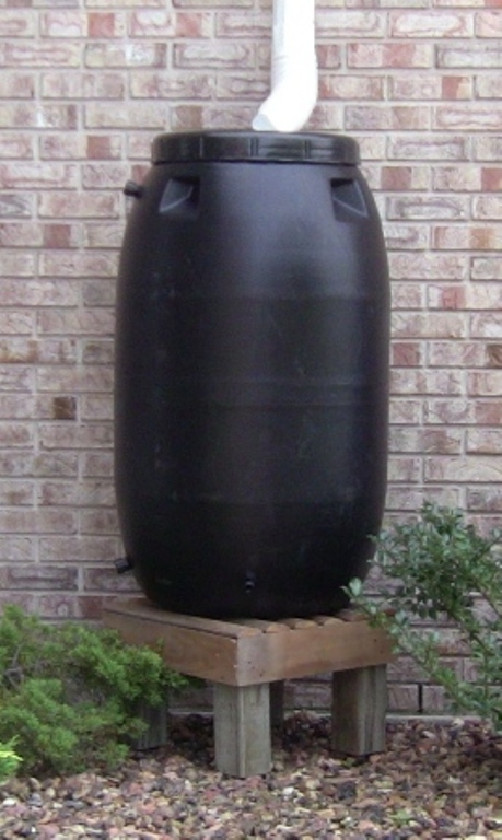 BRO 55 gal Black Rain Barrel