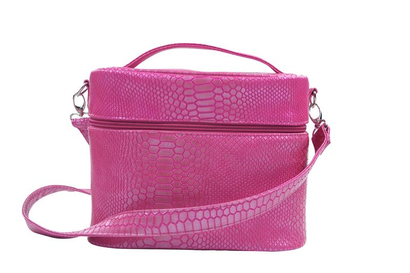 Picture of Picnic Gift 7266-PK Mojito Four In One Insulated Cosmetics Bag&#44; Pink Reptilian