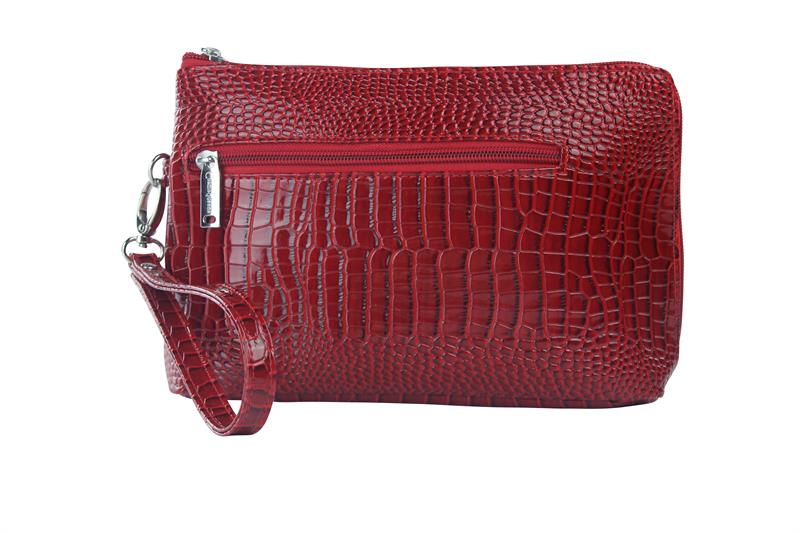Picture of Picnic Gift 7322-RD French 75-Daily Essentials Cosmetics Bags with Removable Wristlet&#44; Red Croc