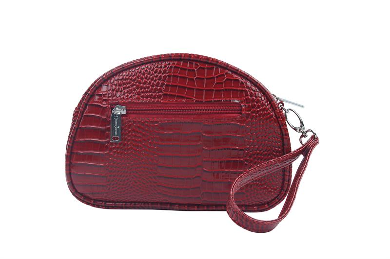 Picture of Picnic Gift 7422-RD Pina Colada-Clutch Insulated Cosmetics Bags with Removable Wristlet, Red Croc