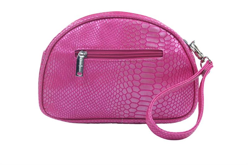 Picture of Picnic Gift 7466-PK Pina Colada-Clutch Insulated Cosmetics Bags with Removable Wristlet, Pink Reptilian