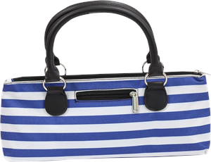 Picture of Picnic Gift 3020-BS Wine Clutch Insulated Single Bottle Wine Tote - Blue Stripe