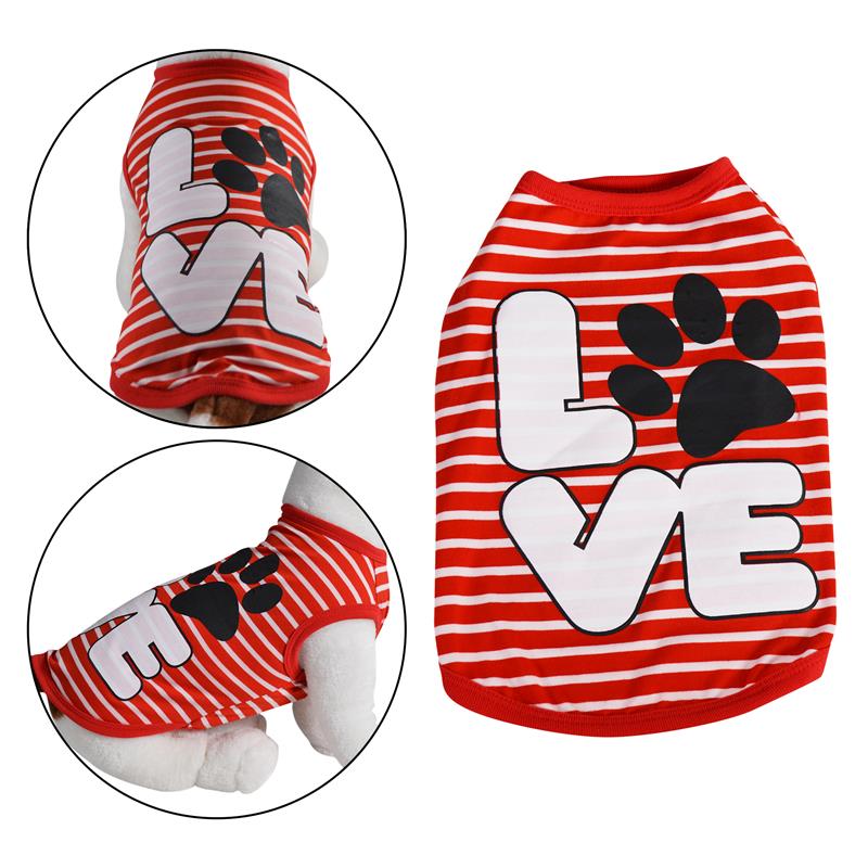 Picture of Primeware 6103-XS Love Dog Shirt Red Strip - Extra Small