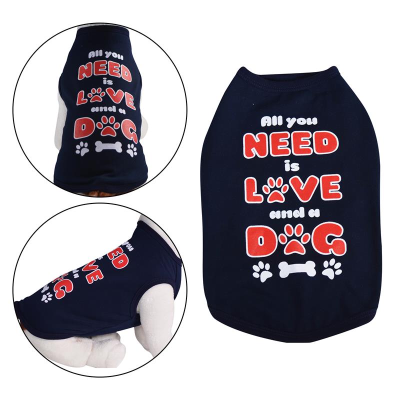 Picture of Primeware 6111-XS All You Need Dog Navy Blue Shirt - Extra Small