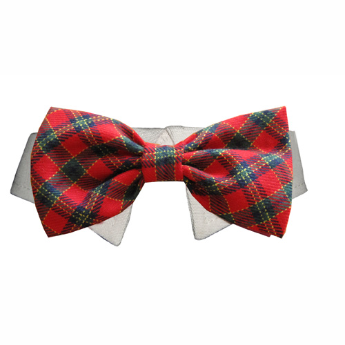 Picture of Pooch Outfitters PXBT-XS Xmas Bow Tie&#44; Red - Extra Small
