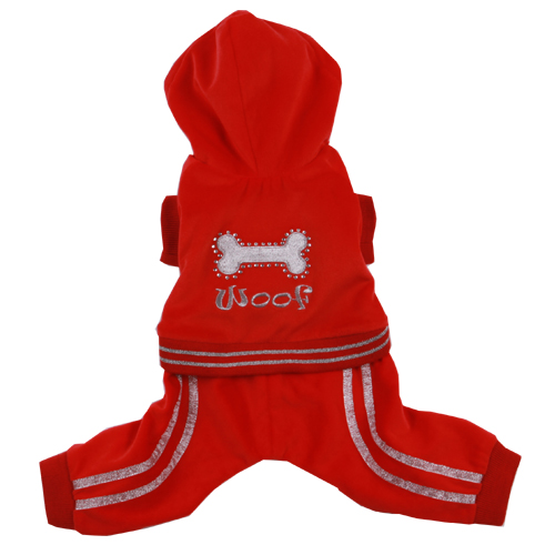 Picture of Pooch Outfitters PWJP-XS Woof Jumper&#44; Red - Extra Small