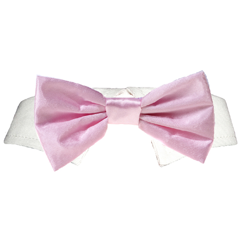 Picture of Pooch Outfitters PPBT-M Pink Satin Bow Tie&#44; Pink - Medium