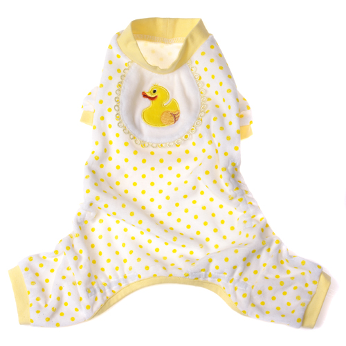 Picture of Pooch Outfitters PDPJ-XS Ducky Pajama&#44; Yellow - Extra Small