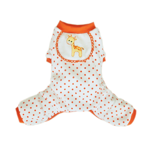 Picture of Pooch Outfitters PGFF-XS Giraffe Pajama&#44; Orange - Extra Small
