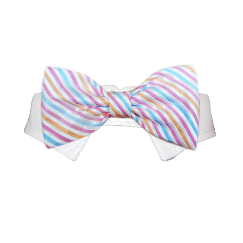 Picture of Pooch Outfitters PMOR-XS Morgan Bow Tie&#44; White - Extra Small