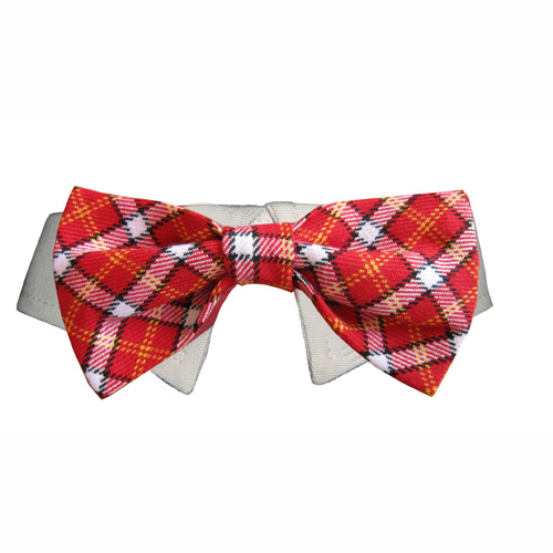 Picture of Pooch Outfitters PBTR-XL Red Checker Bow Tie&#44; Red Checker - Extra Large