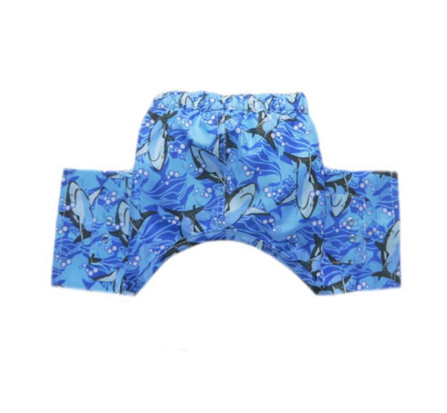 Picture of Pooch Outfitters PHST-XS Shark Dog Swim Trunk - Extra Small