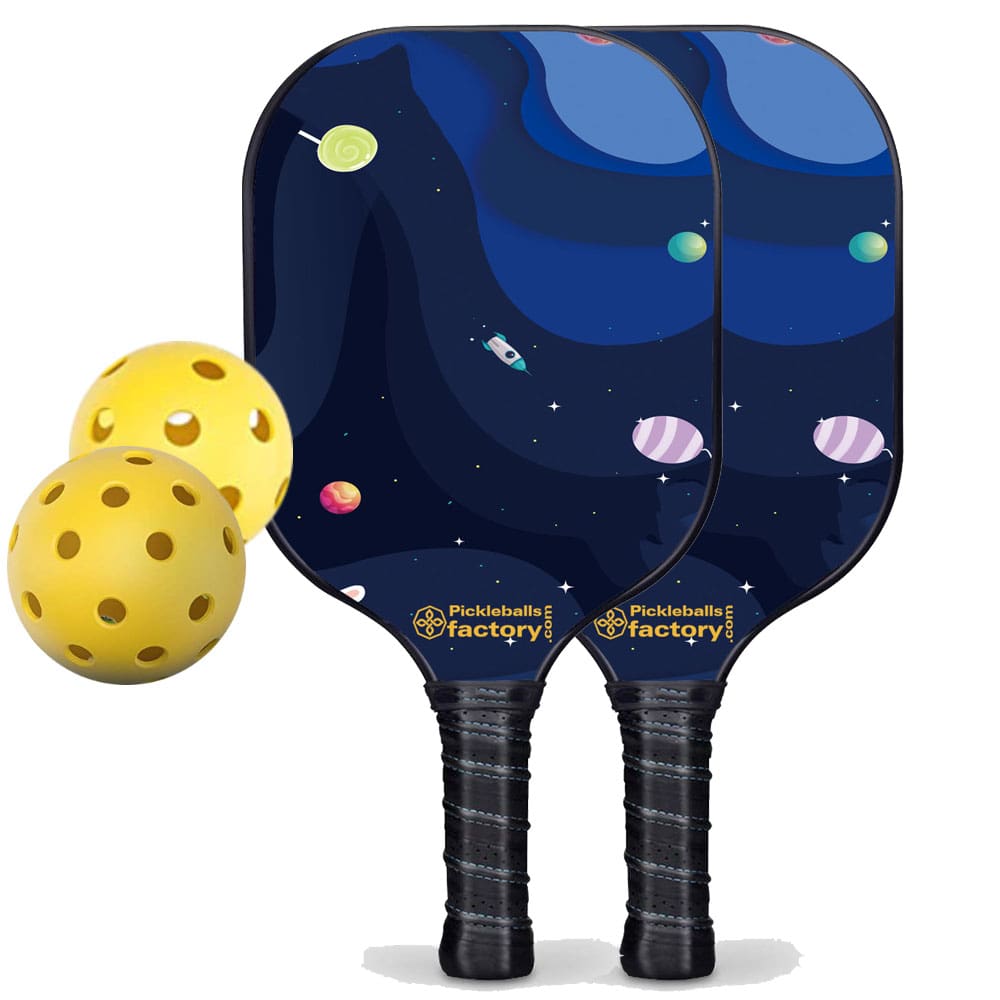 Near Me Pickleball Set - Starry Night Pro Pickleball Paddle, Best Beginner Pickleball Paddles Sets, Glassfiber Graphite