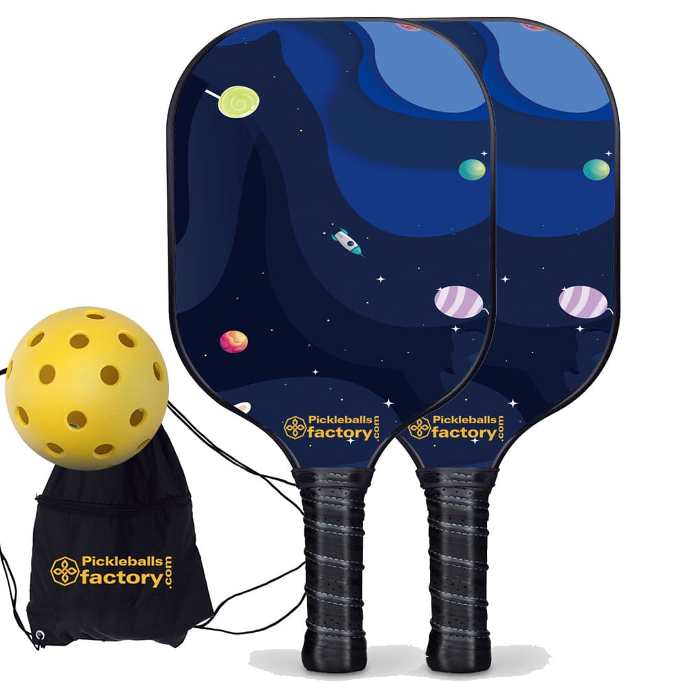 Near Me Pickleball Set - Starry Night Pro Pickleball Paddle, Best Beginner Pickleball Paddles Sets, Carbonfiber Graphite