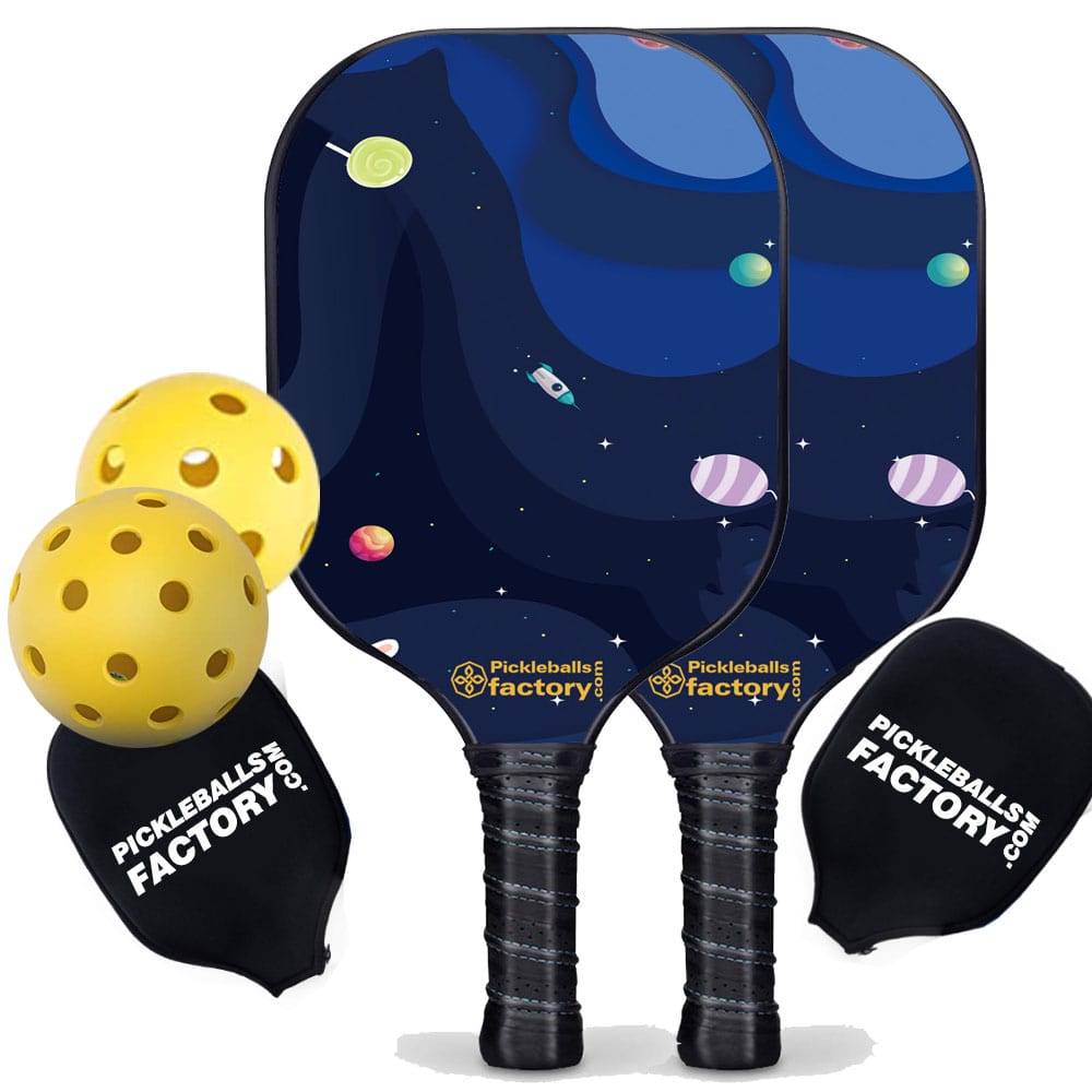 Near Me Pickleball Set - Starry Night Pro Pickleball Paddle, Best Beginner Pickleball Paddles Sets, Carbonfiber Graphite