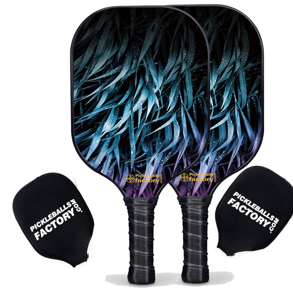 Pickleball Starter Set - Leaves Pickleball Paddles, Portable Picklenet, Carbonfiber Graphite