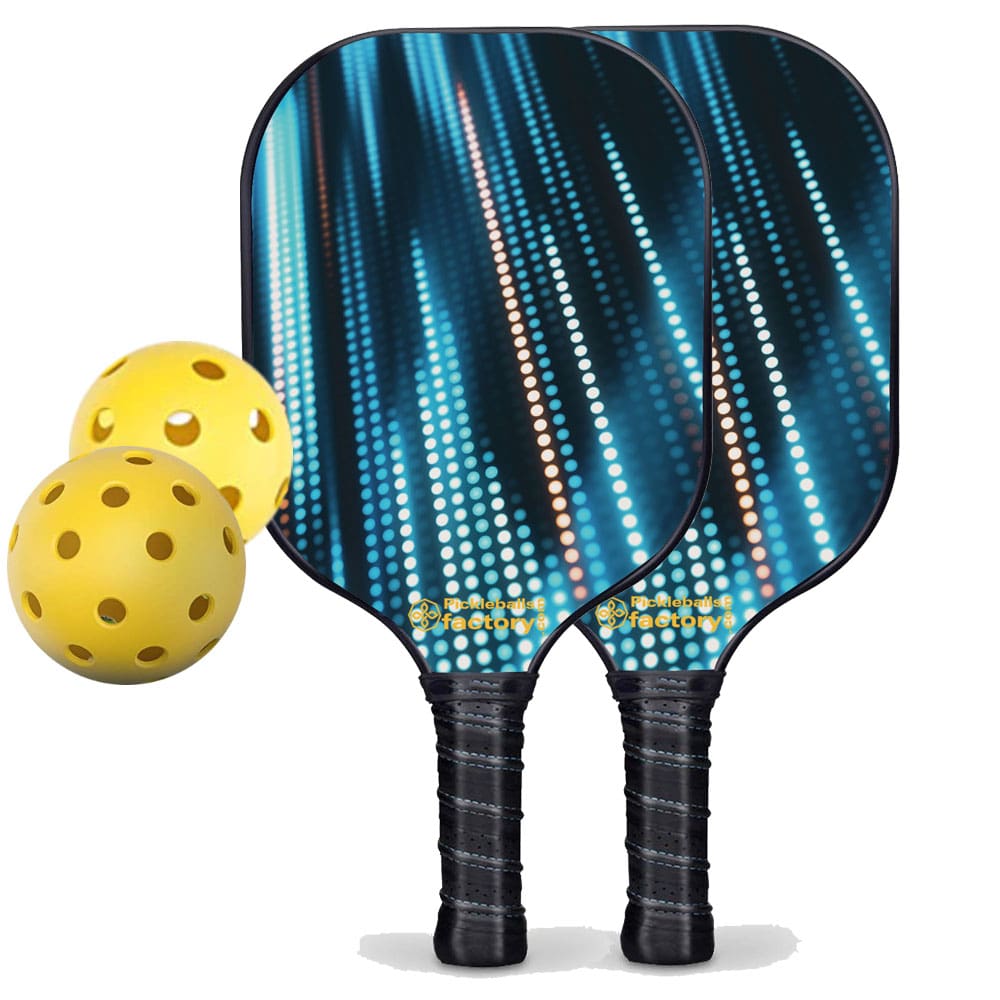 Pickleball Paddle Set - Neon Light Pro Pickleball Paddle, Pickle Ball Starter Kit, Carbonfiber Graphite