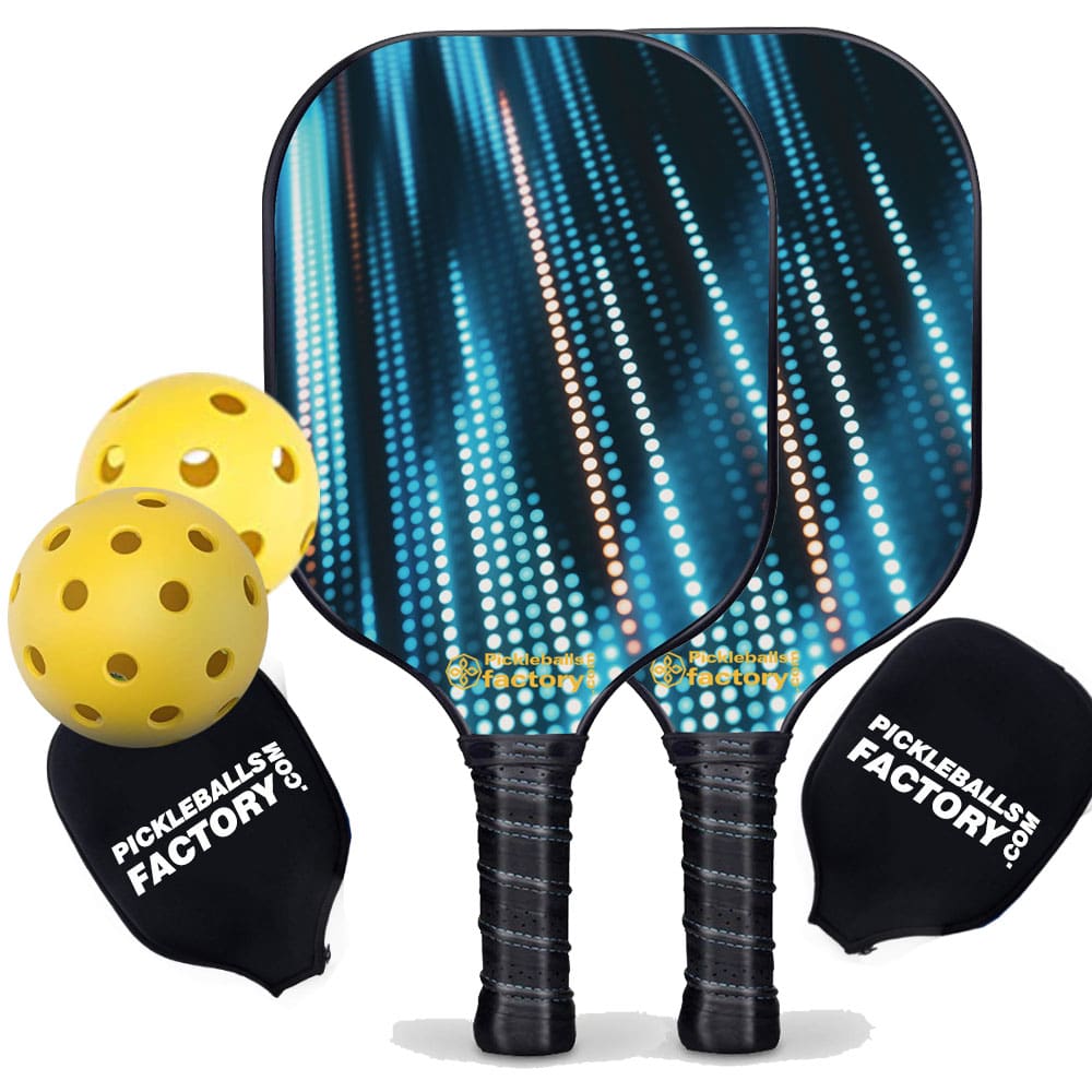 Pickleball Paddle Set - Neon Light Pro Pickleball Paddle, Pickle Ball Starter Kit, Carbonfiber Graphite
