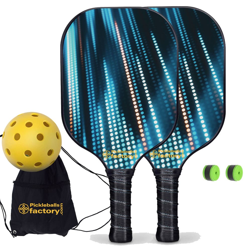 Pickleball Paddle Set - Neon Light Pro Pickleball Paddle, Pickle Ball Starter Kit, Carbonfiber Graphite