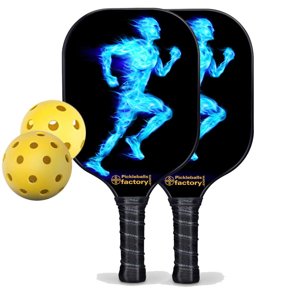 Best Pickleball Set - Blue Fires Custom Pickleball Paddle, Carbonfiber Graphite