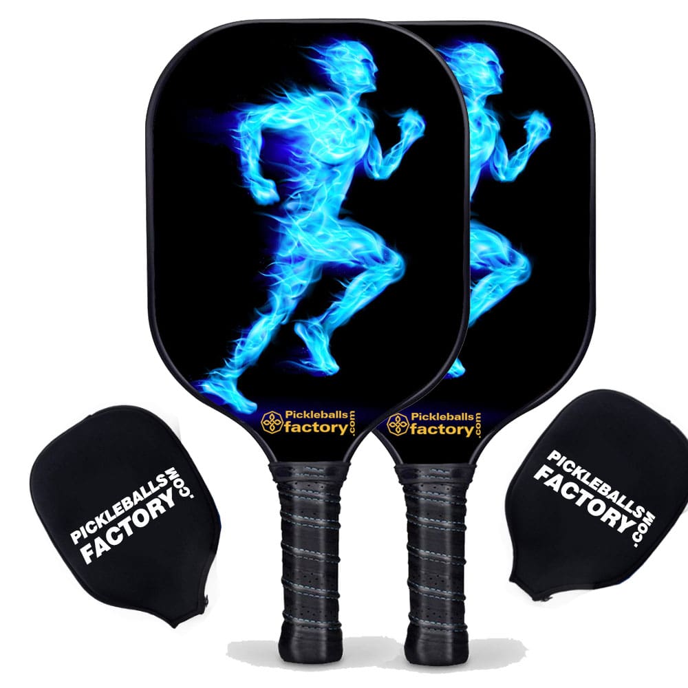 Best Pickleball Set - Blue Fires Custom Pickleball Paddle, Carbonfiber Graphite