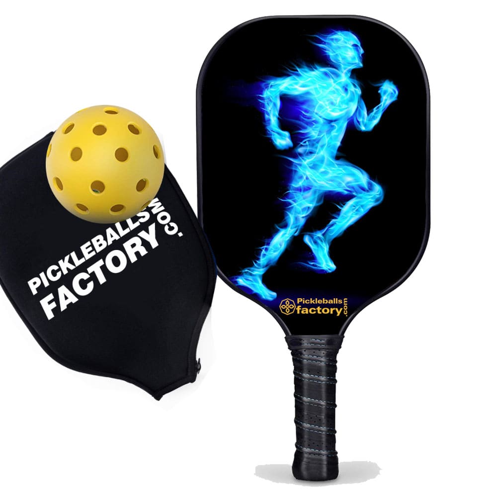 Custom Pickleball Paddle - Blue Fires Good Pickleball Paddles, Backyard Pickleball Court Cost Youth Pickleball, Glassfiber Graphite