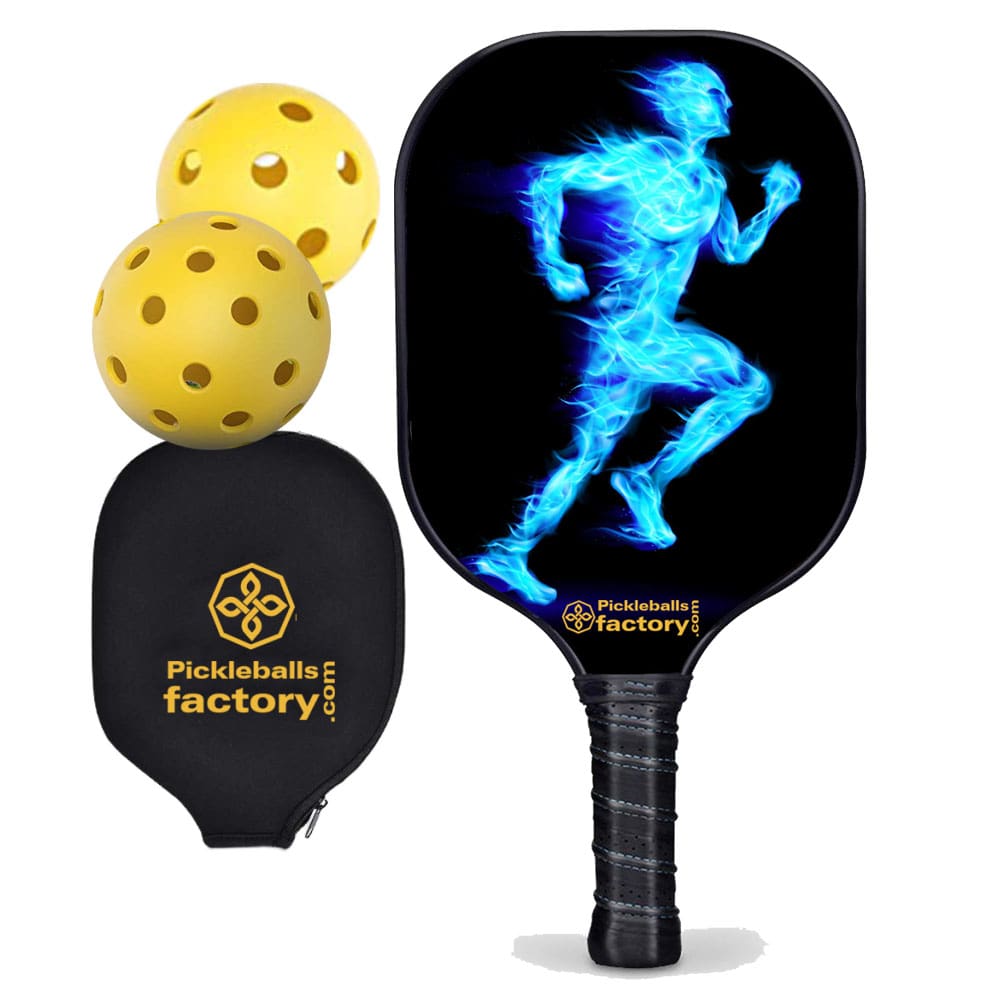 Custom Pickleball Paddle - Blue Fires Good Pickleball Paddles, Backyard Pickleball Court Cost Youth Pickleball, Glassfiber Graphite