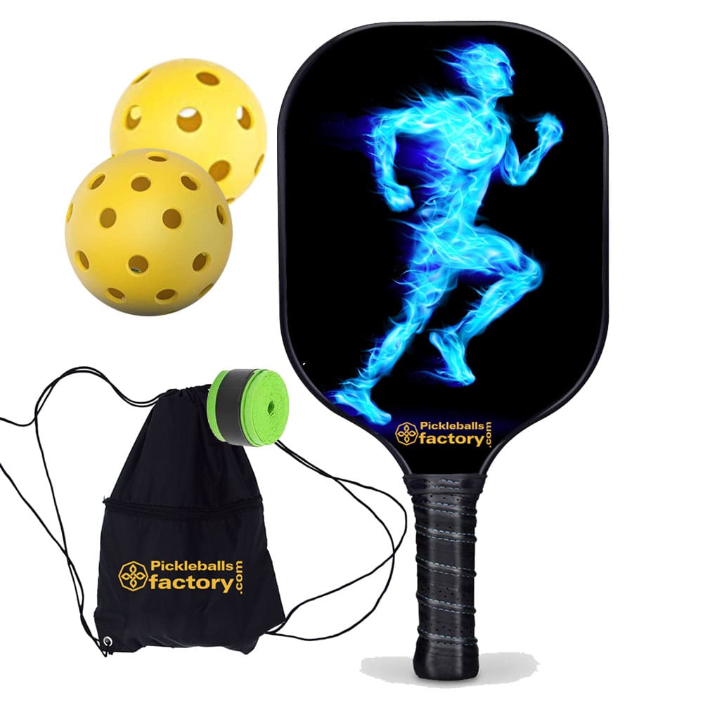 Custom Pickleball Paddle - Blue Fires Good Pickleball Paddles, Backyard Pickleball Court Cost Youth Pickleball, Glassfiber Graphite