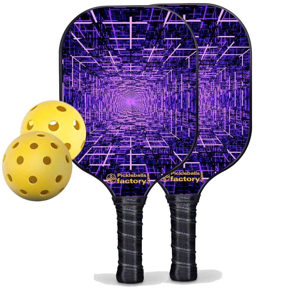 Best Pickleball Set - Data Grid Pickleball Paddles, Pickleball Paddle & Ball Set, Glassfiber Graphite